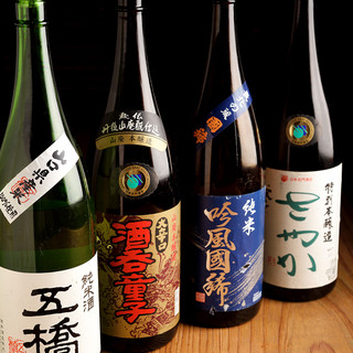 Carefully selected sake and Miyazaki shochu