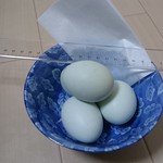 JAきみつ - アロウカナ卵（薄い水色）（ゆで卵にしました）