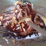 cafe maru2tasu - バナナアイスクリームチョコレートパンケーキ