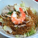 Banh Canh Cua, Goi Cuon Cha Gio - フーティウ・ナンバン（混ぜたあと）