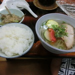 米澤屋 - 〆はご飯と塩ラーメン