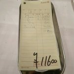 ル・マルカッサン - この日の会計伝票・平成２８年６月９日