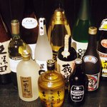 旬彩 久 - 焼酎、日本酒のラインナップ