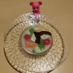 割烹 八彩 - ＜2016/06＞夏野菜のごろごろサラダ、ホワイトアスパラのスープドレッシング、980円