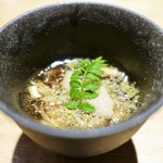 焼鳥 市松 - 河内鴨の胸肉の山椒焼き、葱のあんかけ