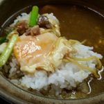 まゆみの店 - 適度に具と玉子を残しカレー雑炊♪