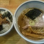 こうかいぼう - ラーメン650円+チャーシュー丼250円のセット