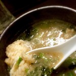 Sumibiyaki Tori Mokumoku - 焼きオニスープ！480円^ ^
                        このスープ！凄い！
                        ラーメンでもイケるくらい凄いスープっすよ！