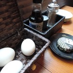 小野の離れ - テーブル上