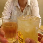 お家のごはん かれん - H.28.6.14.昼 ハイボール 450円税込 vs お茶 de 乾杯♪