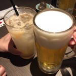 地鶏串焼家 鳥みや - H28.06.13 生絞りグレープフルーツサワー＆生ビール