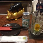 もつ焼き やまぐち - キンミヤセット緑茶割り♪