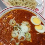 Moukotammennakamoto - 期間限定メニューつけ樺太。ネギが笑ってる(笑)
                つけ麺よりラーメン派なんですが…これはウマイ。
                