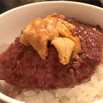 SATOブリアン - 2016/5_ブリ飯（雲丹乗せ後）