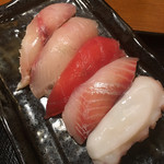Sandaime Amimotou Osensuisan - 瓦そばと握り寿司のセット