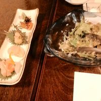 馳走いなせや - 鳥肉刺身　トマトとなすのサラダ　食べ終わり