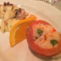 ラ･スコリエーラ - 蛸とジャガイモとセロリのマリネ/時鮭の自家燻製のお鮨