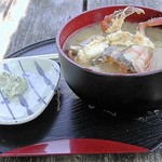 鮎専門店 串や - もずく蟹の味噌汁