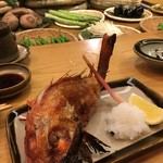 田舎家 - キンキの塩焼き