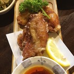 Izakaya Kuukai - 鶏皮ぎょうざ。