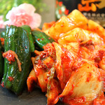 Assorted homemade kimchi