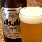 Asahi super dry bottled beer