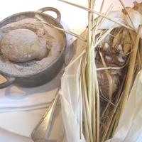 フィオッキ - 仔羊の藁包みロースト。焼き上がったところ。