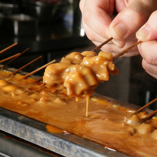 One cup of [Slowly stewed, doteyaki] and a wide variety of skewered cutlets ☆