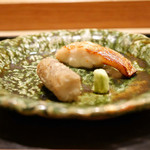 虎白 - 「焼物」喉黒の西京焼き、新牛蒡　2016年4月