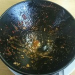 プーレ スープ ファクトリー - 超笑止、タレまで完食です(辛油そばLv6)