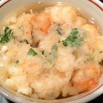 天ぷら岡本 - 天ぷら岡本(小海老のかき揚の天茶漬)