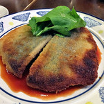 Bistroフルフル - アジのパン粉焼き・トマトソース（２０１６年６月）