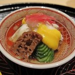 まき村 - 渡り蟹の黄身酢かけ