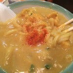 うどん 錦 - 途中で一味投入！