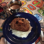 curry restaurant BRUNO - 国産粗挽きハンバーグカレー（アップ）