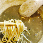 中華ソバ 伊吹 - 和え玉を特濃スープに入れたらウマー 2016.6撮影