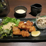 銀座 あまくさ 青山外苑 - 天草大王の唐揚 ゴボウサラダ添え