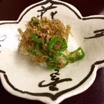 Ginzahyakuraku - おじゃこと青唐辛子の飯蒸し