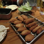 串揚げのいろいろとソース