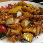 華 - 若鶏と烏賊の味噌炒め定食