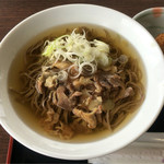 みはらし食堂 - 肉そば ¥700 (2016.4)