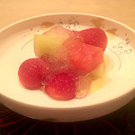 まき村 - 2016/5_マスクメロン、イチゴ、スイカ、ワインゼリー