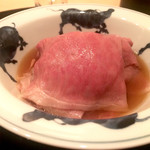 まき村 - 2016/5_仙台牛サーロインのしゃぶしゃぶ アスパラガスを敷いて