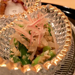 まき村 - 2016/5_豆の胡麻和えミョウガ乗せ