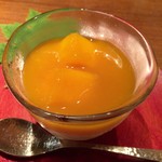 天ぷら 元吉 - H28.6 マンゴーと牛乳プリン