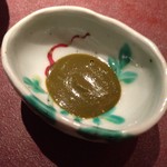 天ぷら 元吉 - H28.6 鮑の肝ソース