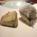 天ぷら 元吉 - H28.6 賀茂茄子と水茄子