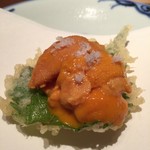 天ぷら 元吉 - H28.6 大葉雲丹