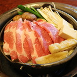 相撲茶屋ちゃんこ 龍ケ浜 - ちゃんこ2人前状態　二人で行ったので