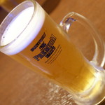 盤古茶屋 - ５００円セット（５００円＋税）の生ビール２０１６年６月